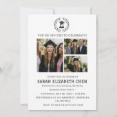 Invitation Modern Minimalist Script Photo Graduate (Dos)
