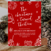 Invitation Modern Minimalist The Christmas I turn birthday