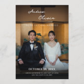 Invitation Modern Minimalist traditional photo wedding (Devant)