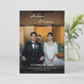 Invitation Modern Minimalist traditional photo wedding (Debout devant)