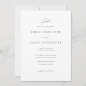 Invitation Modern Minimalist Typography Calligraphy Wedding (Devant)