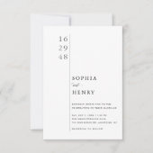 Invitation Modern Minimalist Typography Wedding (Devant)