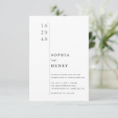 Invitation Modern Minimalist Typography Wedding (Debout devant)