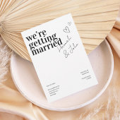 Invitation Modern Minimalist “We’re Getting Married”