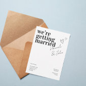 Invitation Modern Minimalist “We’re Getting Married”