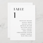 Invitation Modern Minimalist Wedding | Elegant Seating Chart (Devant / Derrière)