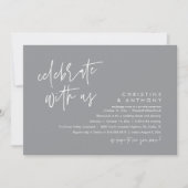 Invitation Modern Minimalist Wedding Reception Dinner (Devant)
