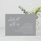 Invitation Modern Minimalist Wedding Reception Dinner (Debout devant)