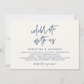 Invitation Modern Minimalist Wedding Reception Dinner (Devant)
