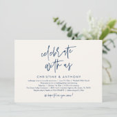 Invitation Modern Minimalist Wedding Reception Dinner (Debout devant)