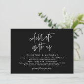 Invitation Modern Minimalist Wedding Reception Dinner (Debout devant)