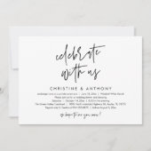Invitation Modern Minimalist Wedding Reception Dinner (Devant)