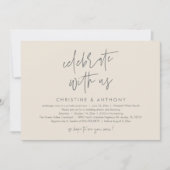 Invitation Modern Minimalist Wedding Reception Dinner (Devant)