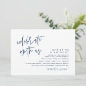 Invitation Modern Minimalist Wedding Reception Dinner (Debout devant)