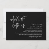 Invitation Modern Minimalist Wedding Reception Dinner (Devant)