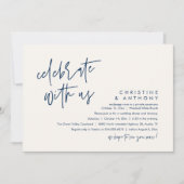 Invitation Modern Minimalist Wedding Reception Dinner (Devant)
