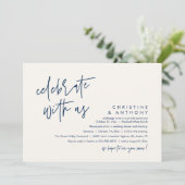 Invitation Modern Minimalist Wedding Reception Dinner (Debout devant)