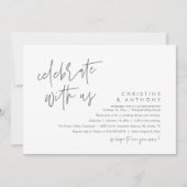 Invitation Modern Minimalist Wedding Reception Dinner (Devant)