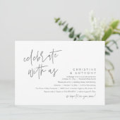 Invitation Modern Minimalist Wedding Reception Dinner (Debout devant)