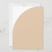 Invitation Modern Minimalist Wedding | Warm Peach Sand Arch (Dos)