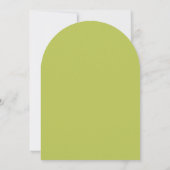 Invitation Modern Minimalistic Lime Green Arch Wedding (Dos)