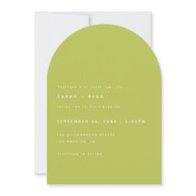 Modern Minimalistic Lime Green Arch Wedding