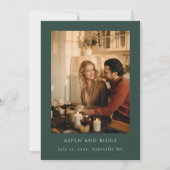 Invitation Modern Mountain Greenery Save the Date Photo (Dos)