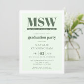 Invitation Modern MSW Master of Social Work Graduation (Debout devant)