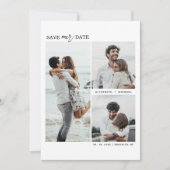 Invitation Modern Multi Photos QR Code Enregistrer Le Mariage (Devant)