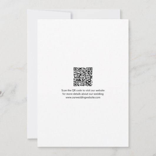 Invitation Modern Multi Photos QR Code Enregistrer Le Mariage (Dos)