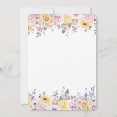 Invitation Modern Mustard Yellow and Lavender Floral Wedding (Dos)