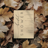 Invitation Modern Muted Gold & Black Bridal Shower