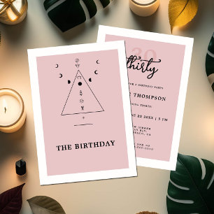 Invitation Modern Mystic Tarot Fortune 30e fête d'anniversair