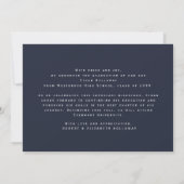 Invitation Modern Navy 3 Photo Graduation Announcement  (Dos)