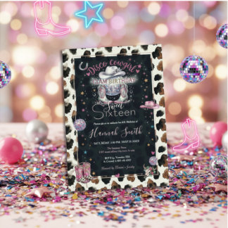 Invitation Modern Neutral Chocolate Cow Print Aesthetic