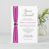 Invitation Modern October Birthday - Pink Tourmaline (Debout devant)