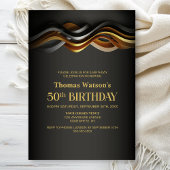 Invitation Modern Orange 50th Birthday Party