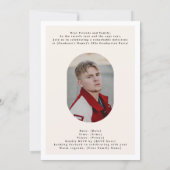 Invitation Modern Oval Script High School Photo Graduation (Dos)