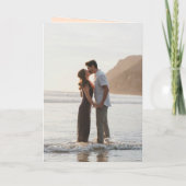 Invitation Modern Peach QR Code Mariage élégant (Dos)