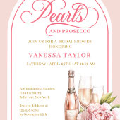 Invitation Modern Pearls and Prosecco Shower Card Template