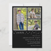 Invitation Modern Photo Black and White He Did It Graduation (Dos)