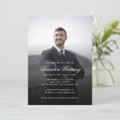 Invitation Modern Photo Celebration of Life Funeral Memorial (Debout devant)