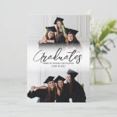Invitation Modern Photo Collage Friends Graduation Party (Debout devant)