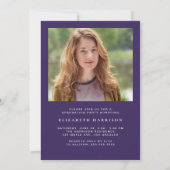 Invitation Modern Photo Collage Purple Graduation Party (Dos)