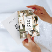 Invitation Modern Photo Collage Save the Date Wedding