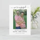 Invitation Modern Photo Gay Wedding Save The Date (Debout devant)