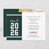 Invitation Modern Photo Graduation 2026 Party (Devant / Derrière)