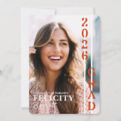 Invitation Modern Photo Graduation Announcement Class of 2026 (Devant)