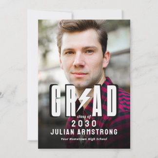 Invitation Modern Photo Graduation Announcement & Grad Party