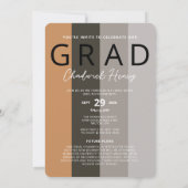 Invitation Modern Photo Graduation Colour Block Class of 2026 (Dos)
